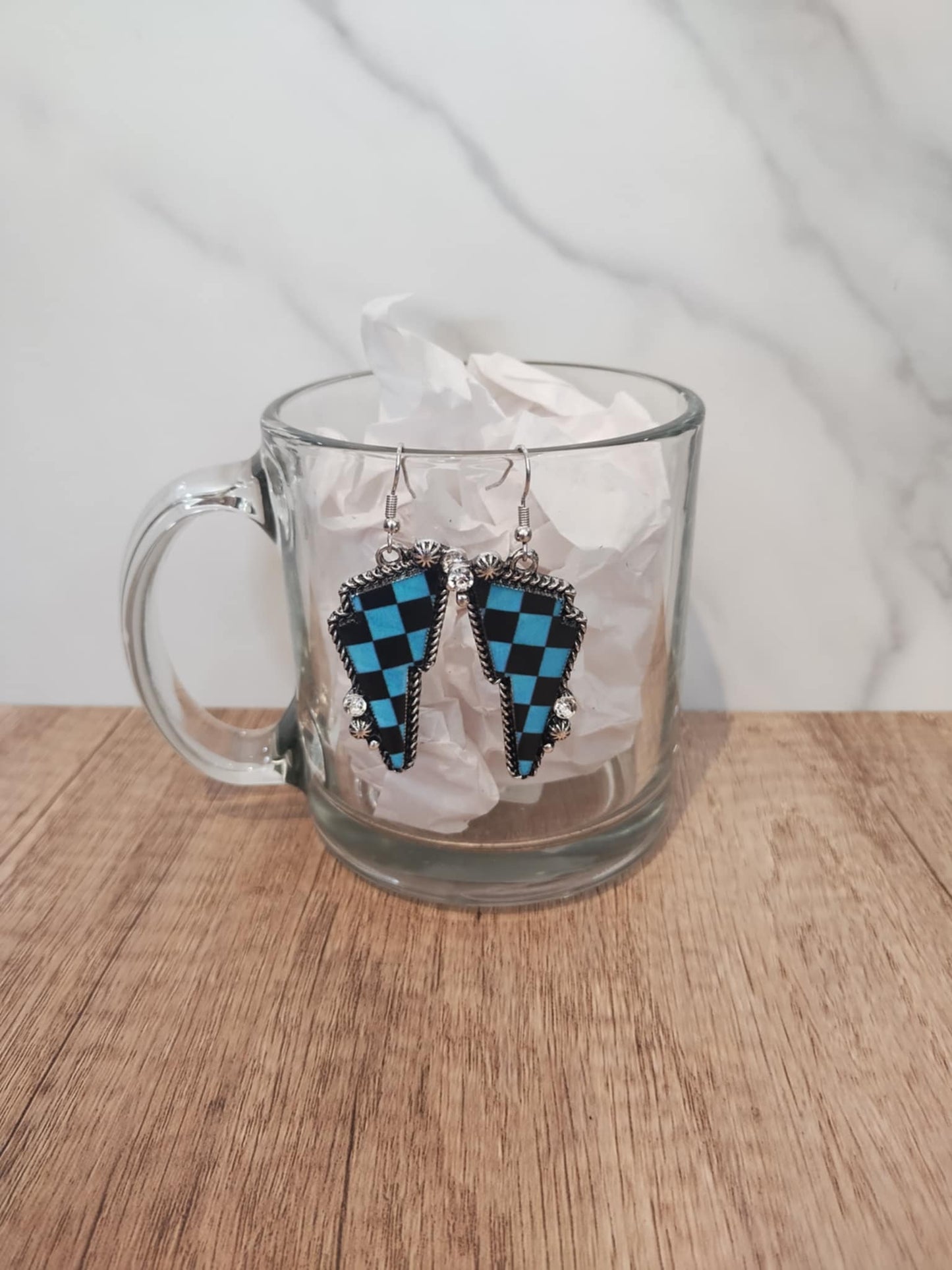 Lightning Checkered Earrings