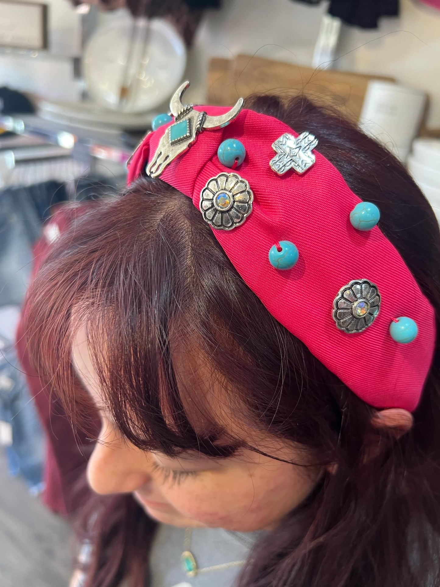 Western Style Turquoise Headband