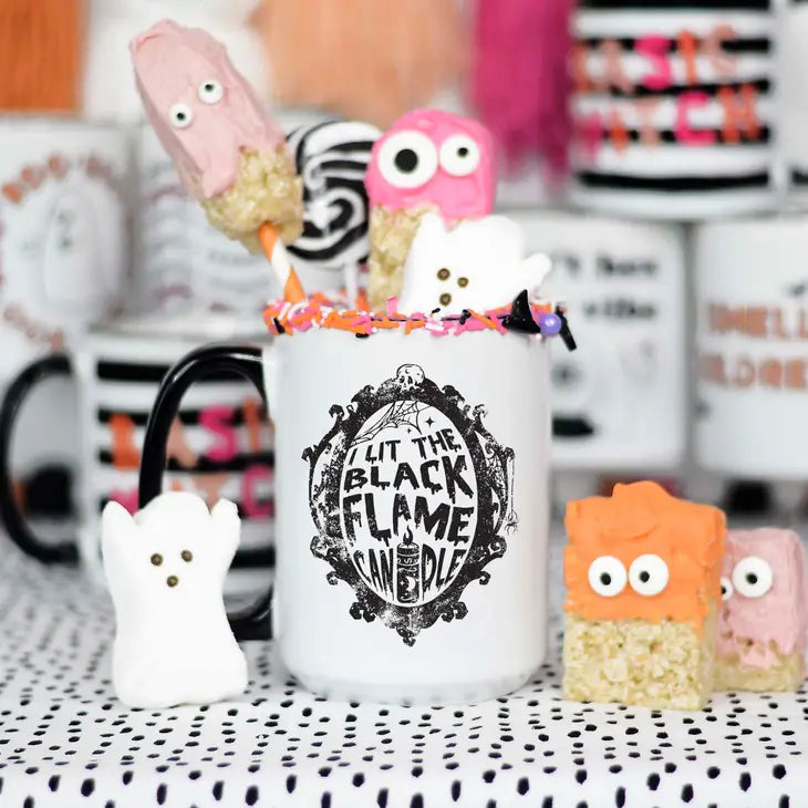I Lit the Black Flame Candle Halloween Mug