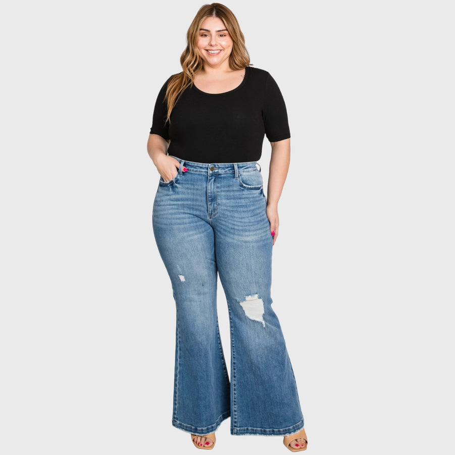 Super High Rise 70's Inspired Flare - Petra153 Jeans