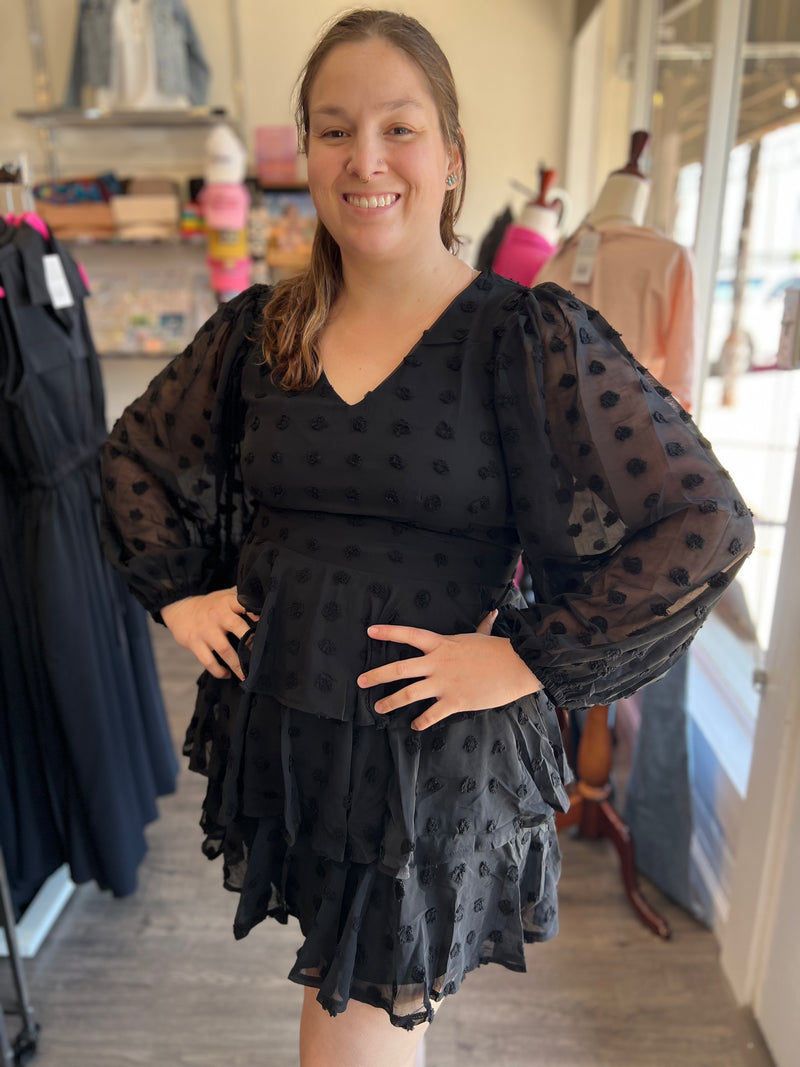 swiss dot black dress Live For Today Black Swiss Dot Dress Shop the Mint