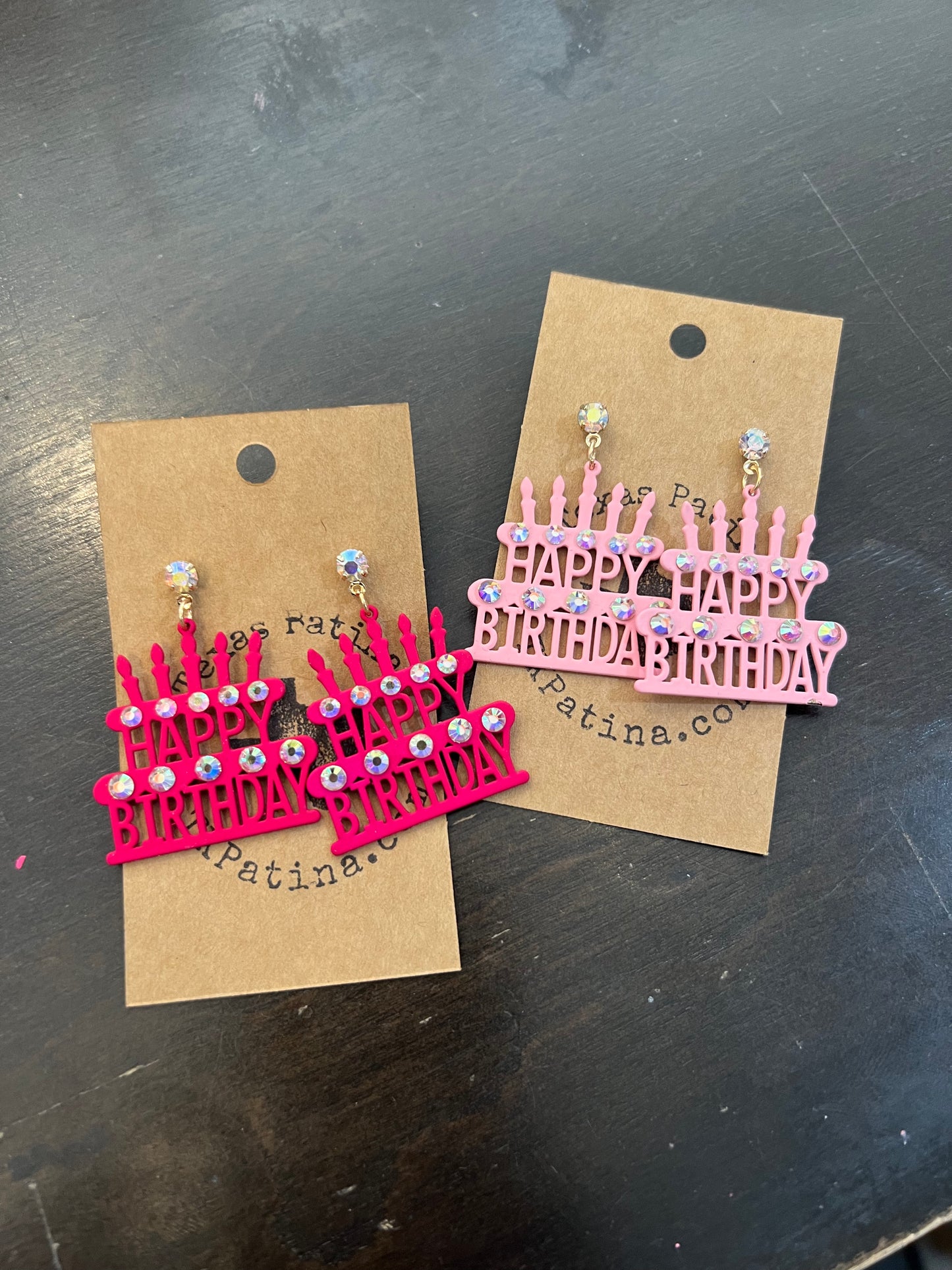 Birthday Cake Dangle Earrings
