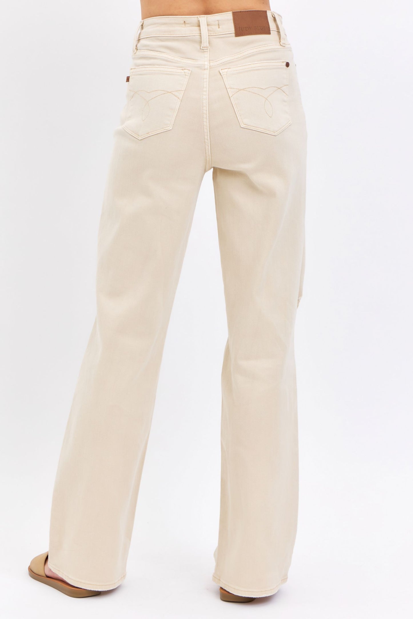 High Waist Garment Dyed Straight Leg 88823