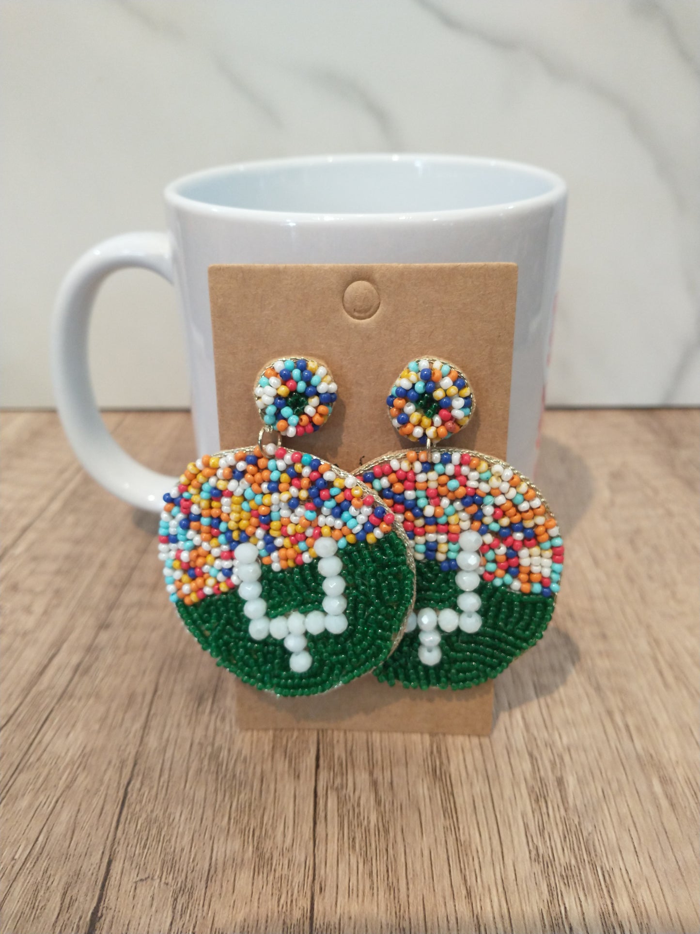 End Zone Football Earrings