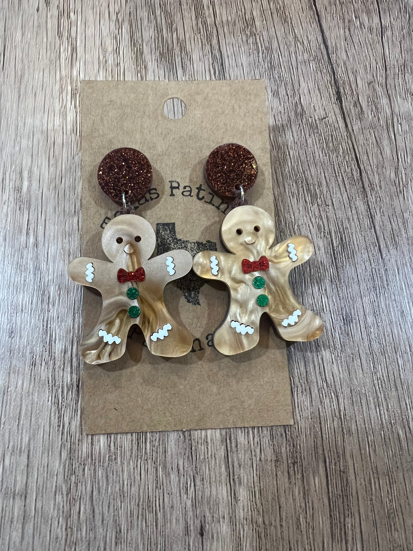 Gingerbread Man Earrings