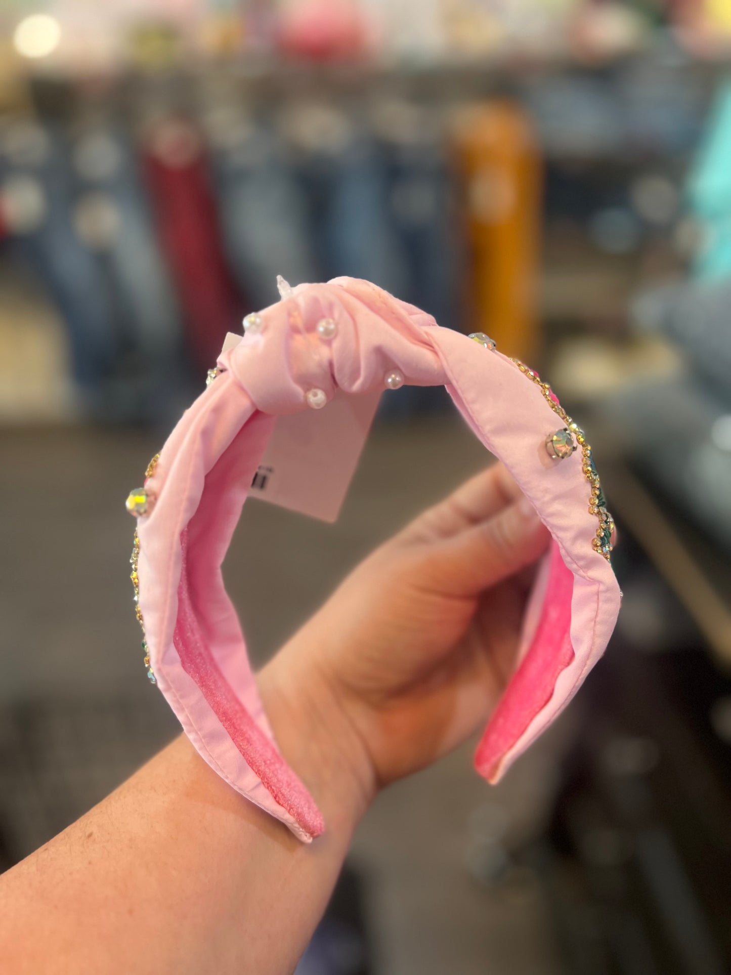 Pink Christmas Tree Headband