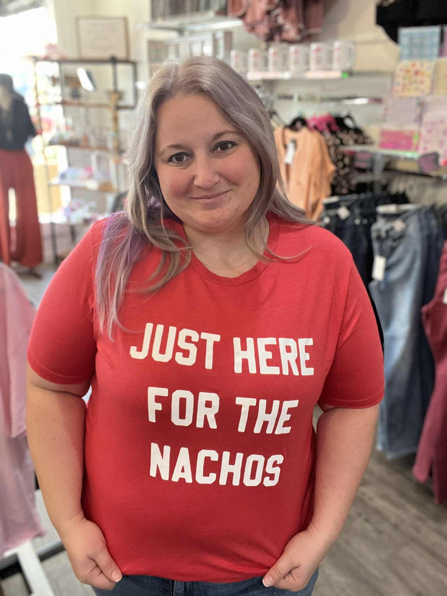 Just Here for the Nachos Shirt, Football Tee, Game Day Shirt