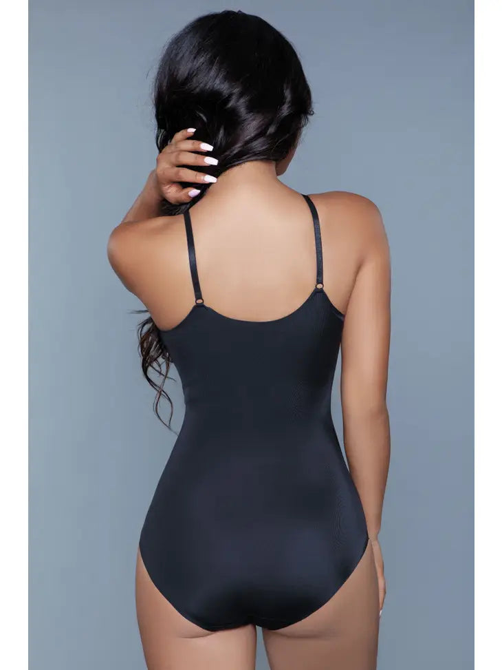What Waist Shapewear Bodysuit Black