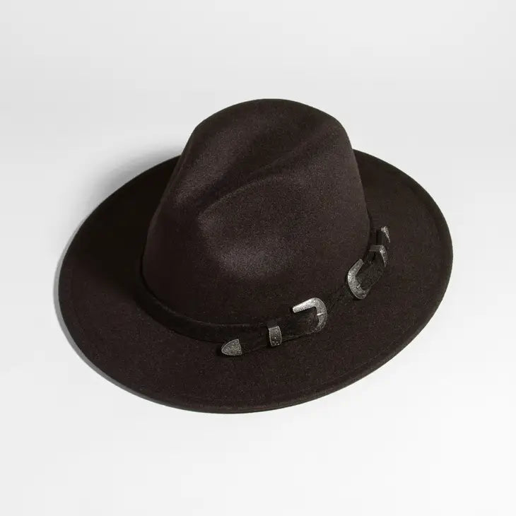 Buckle Belt Fedora Hat