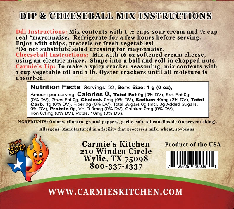 Texas Wildfire Dip Mix
