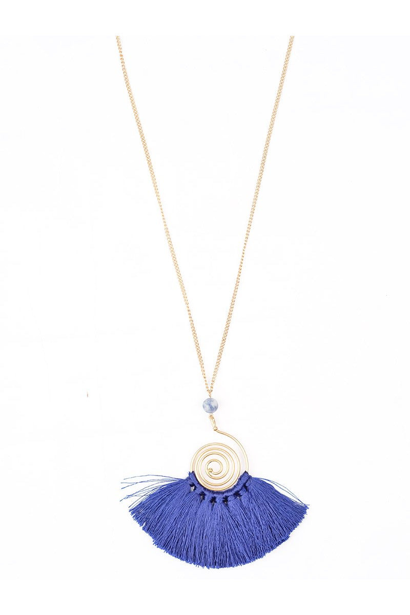 Swirl and Twirl Necklace, Sapphire