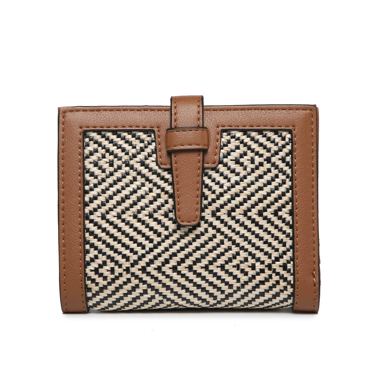 Bessie Canvas Wallet w/ Slip Closure Arrowhead-Black