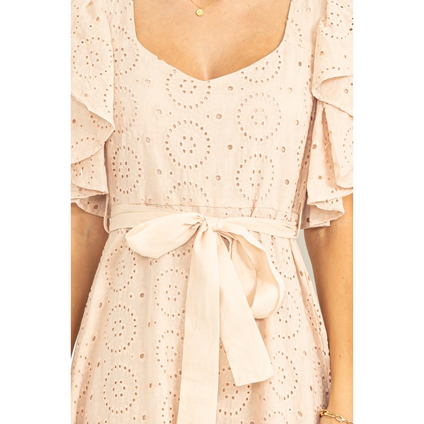 Be My Lover Eyelet Tie Maxi