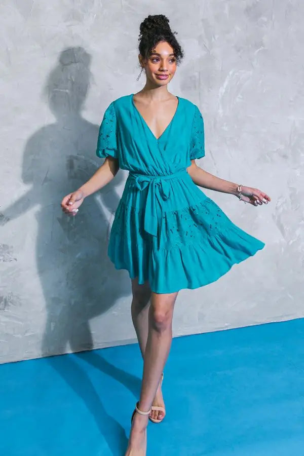 Teal Mini Dress