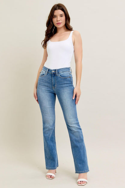High Waist Contrast Bootcut - Judy Blue 82515