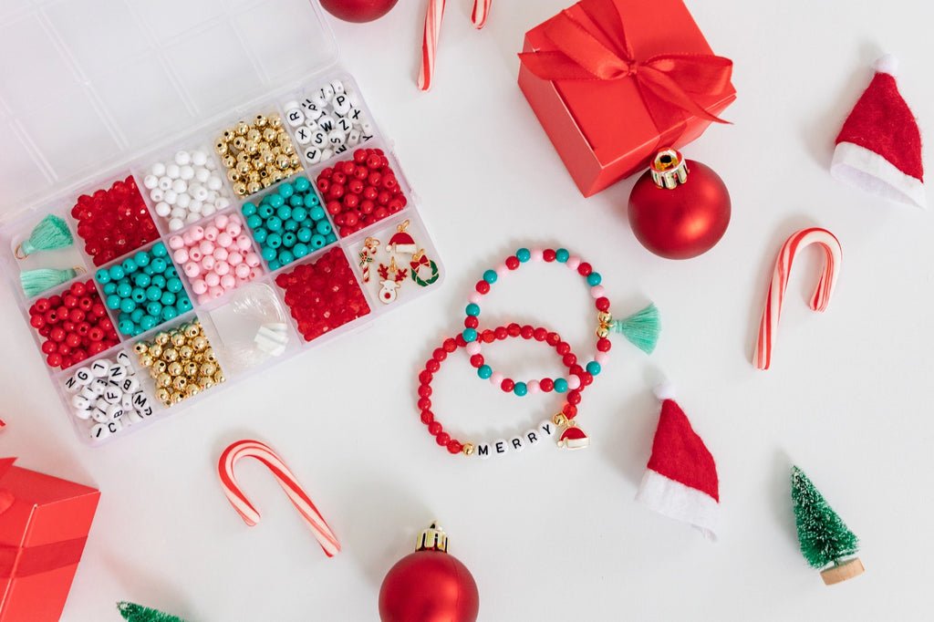 Christmas Merry & Bright Diy Stretchy Bracelet Craft Kit