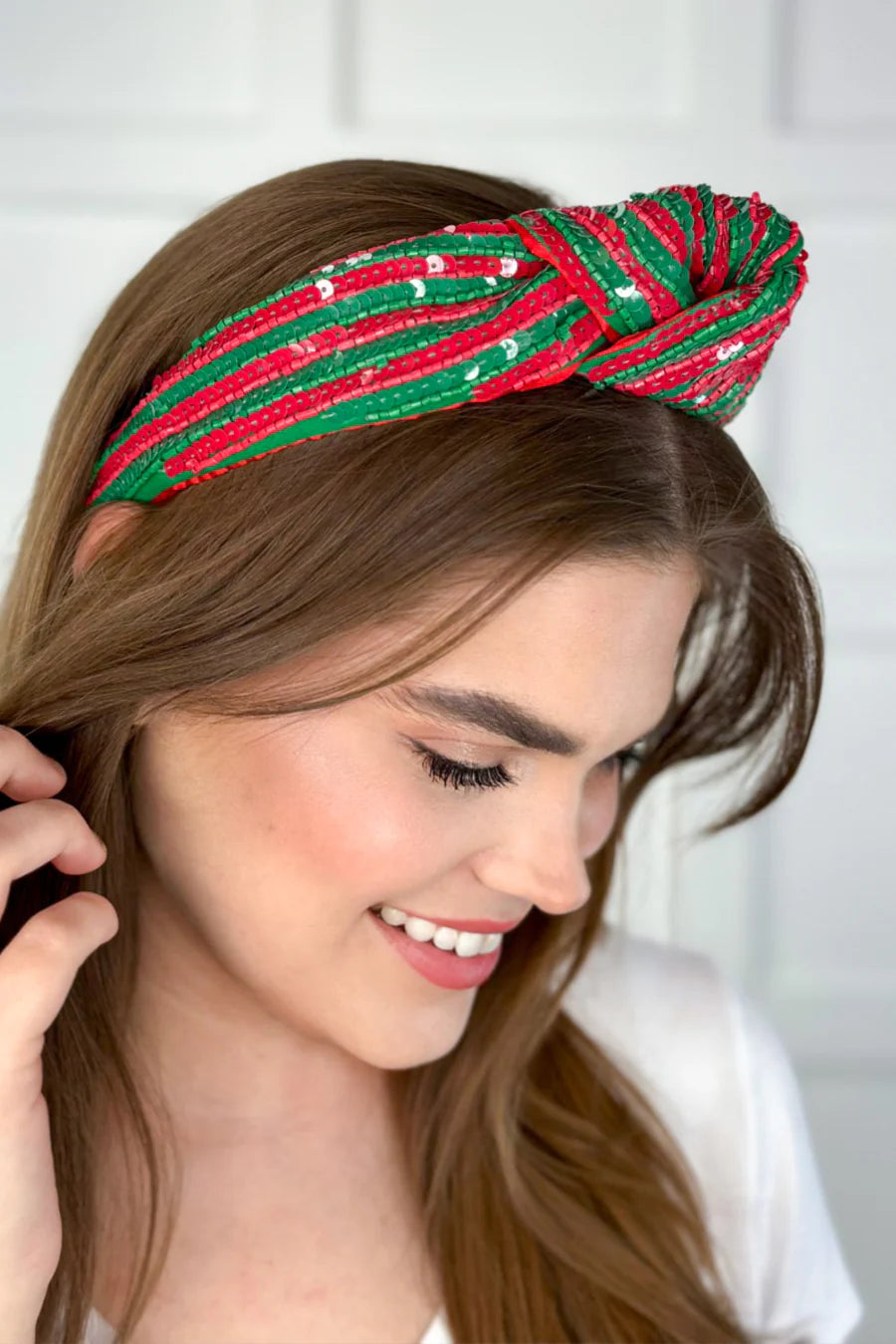 Red and Green Sequin Headband