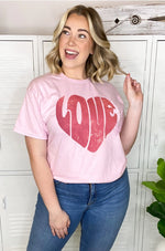 Love Heart Distressed T-Shirt
