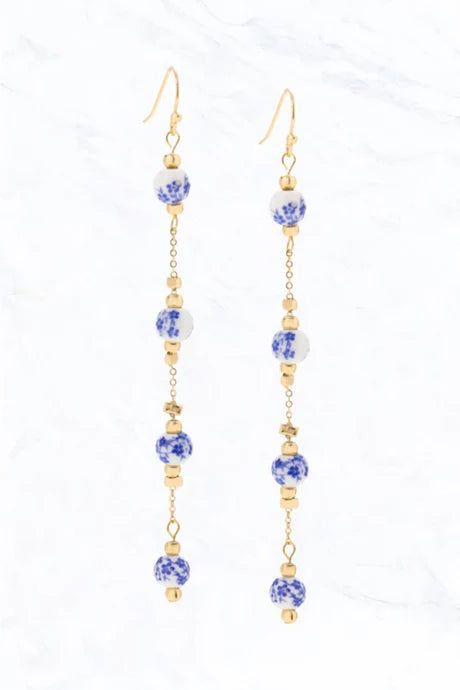 Ceramic Flower Bead Earring