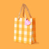 Gift Bags - Orange Gingham - Assorted Sizes