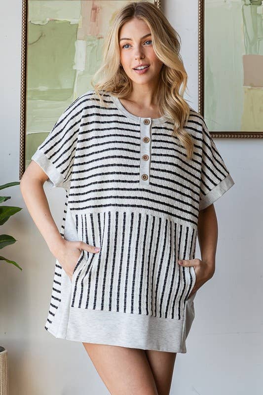 Short Sleeve Striped Top