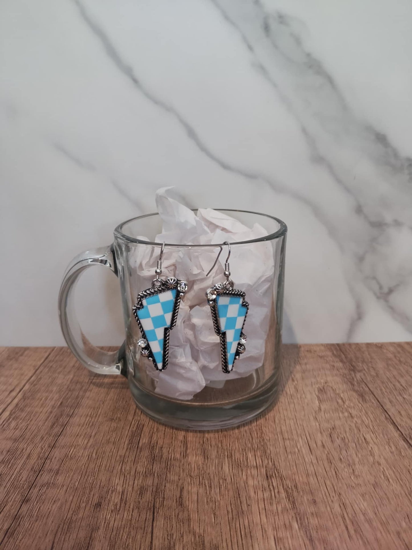 Lightning Checkered Earrings