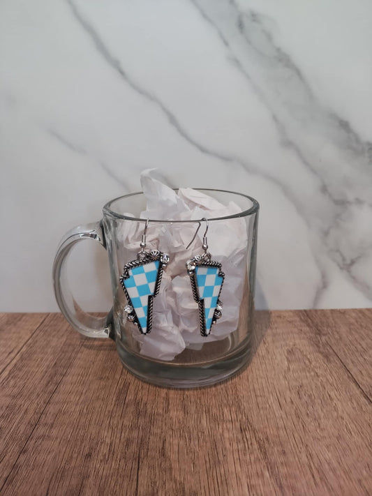 Lightning Checkered Earrings