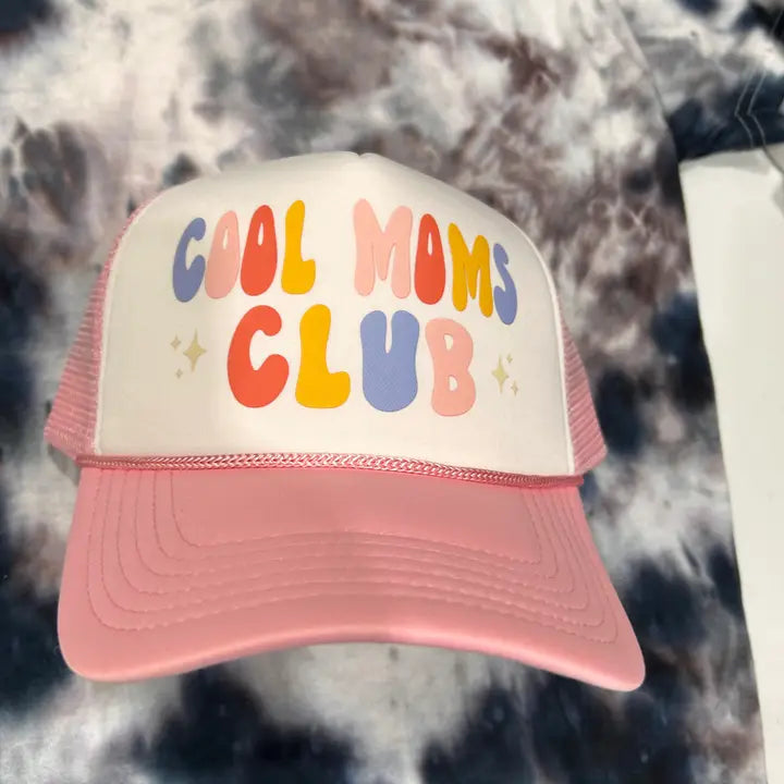 Cool Moms Club Trucker Hat Pink