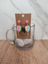 Pickle Ball Stud Earrings