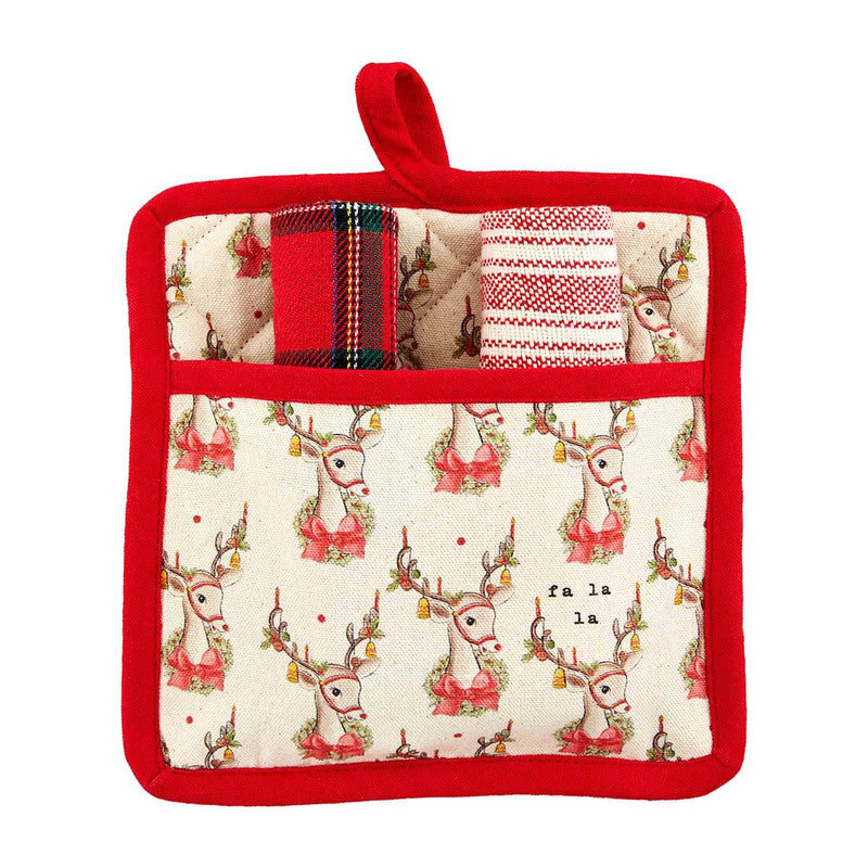 Reindeer Pot Holder Set