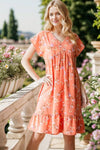 Floral Mini Baby Doll Dress