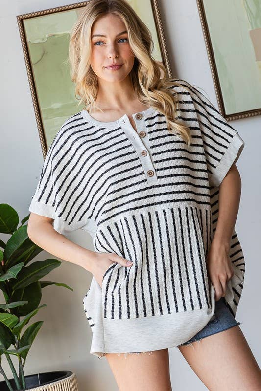 Short Sleeve Striped Top