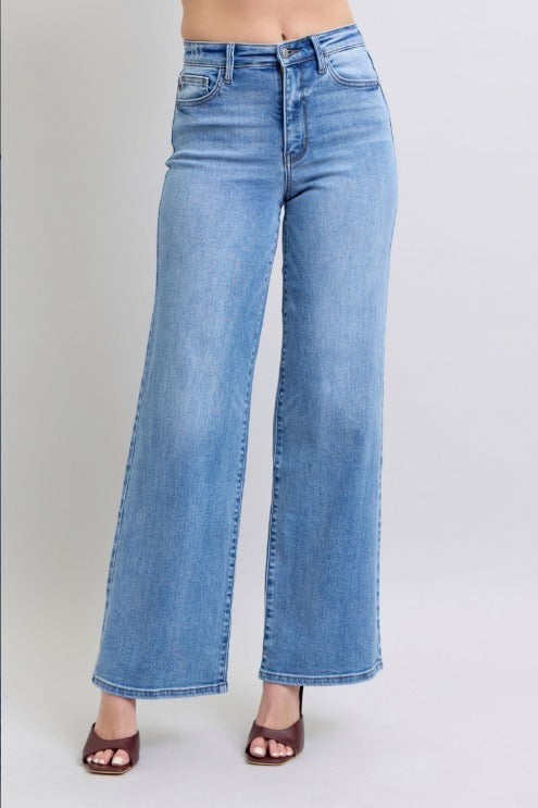 High Waist Vintage Wash Wide Leg - Judy Blue 82625
