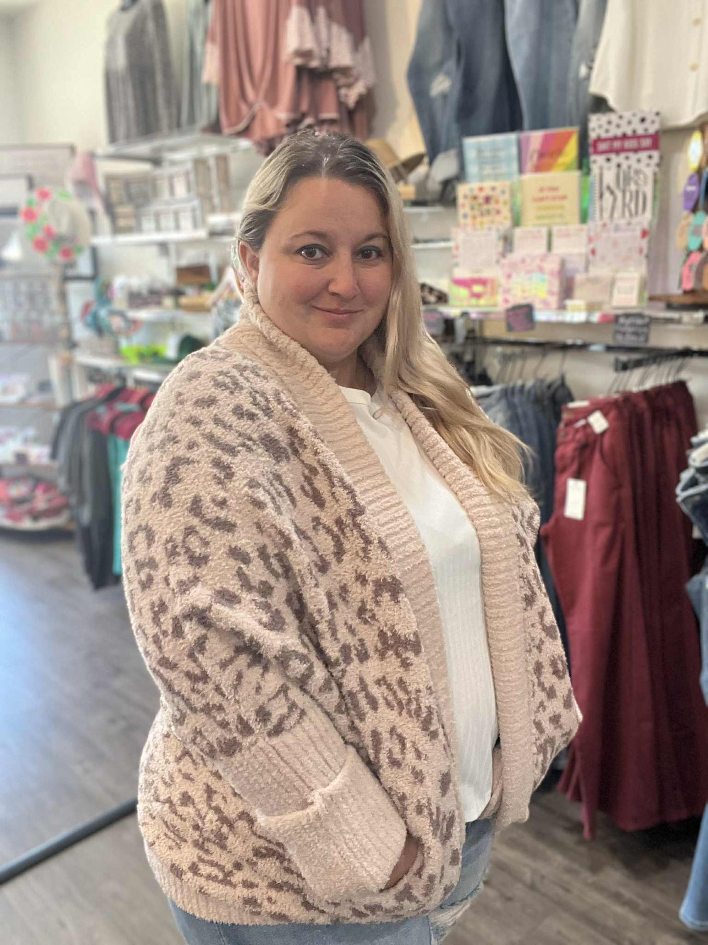 Leopard Slouchy Knit Sweater