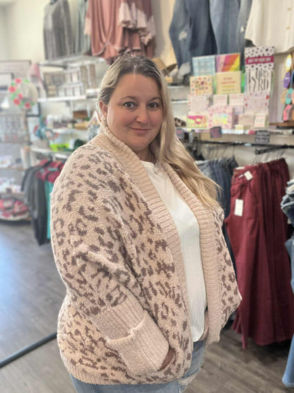 Leopard Slouchy Knit Sweater