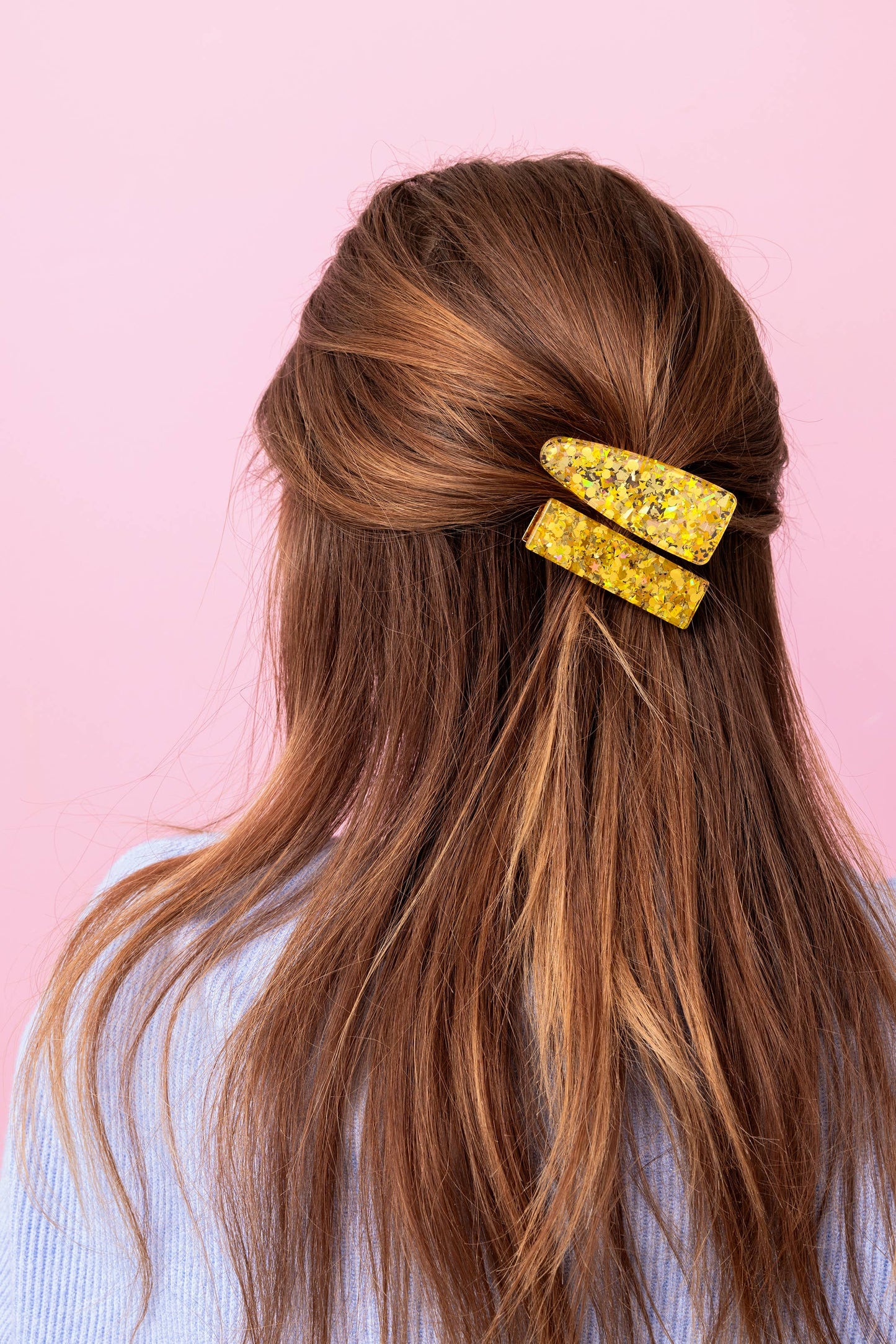 Hair Clip Set - Gold Confetti - Set of 2