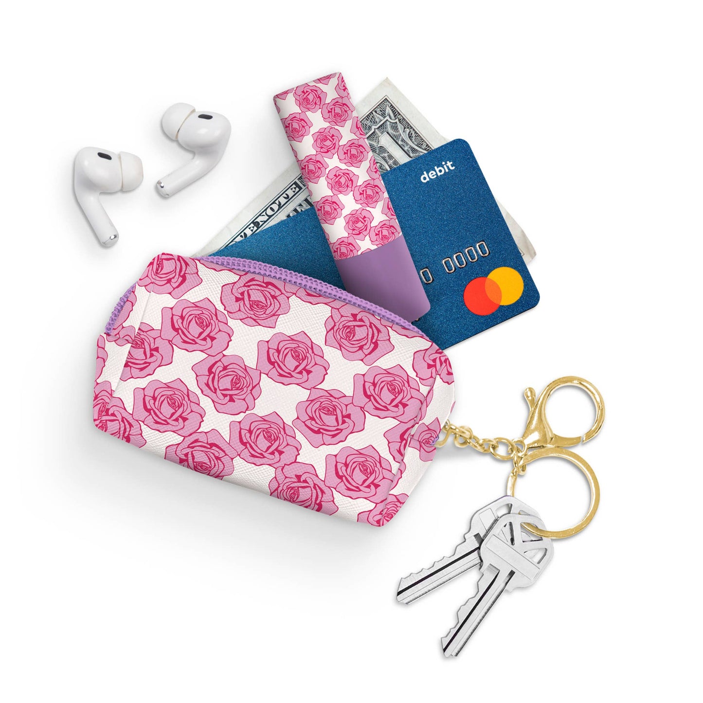 Petite Rose Key Chain Pouch