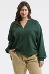 Exposed Seam Relaxed Long Sleeve Knit Top