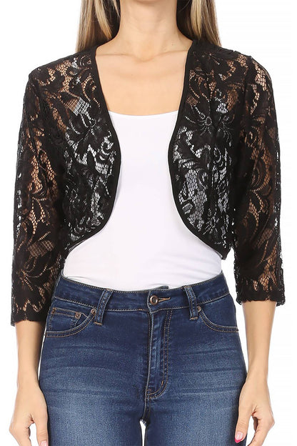 Women's Casual Lace Bolero Crochet Cardigan