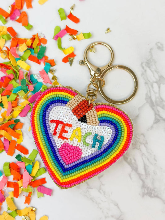 Teach Heart Key Chain
