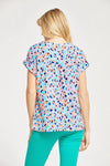 Blue Leopard Lizzy Wrinkle Free Top