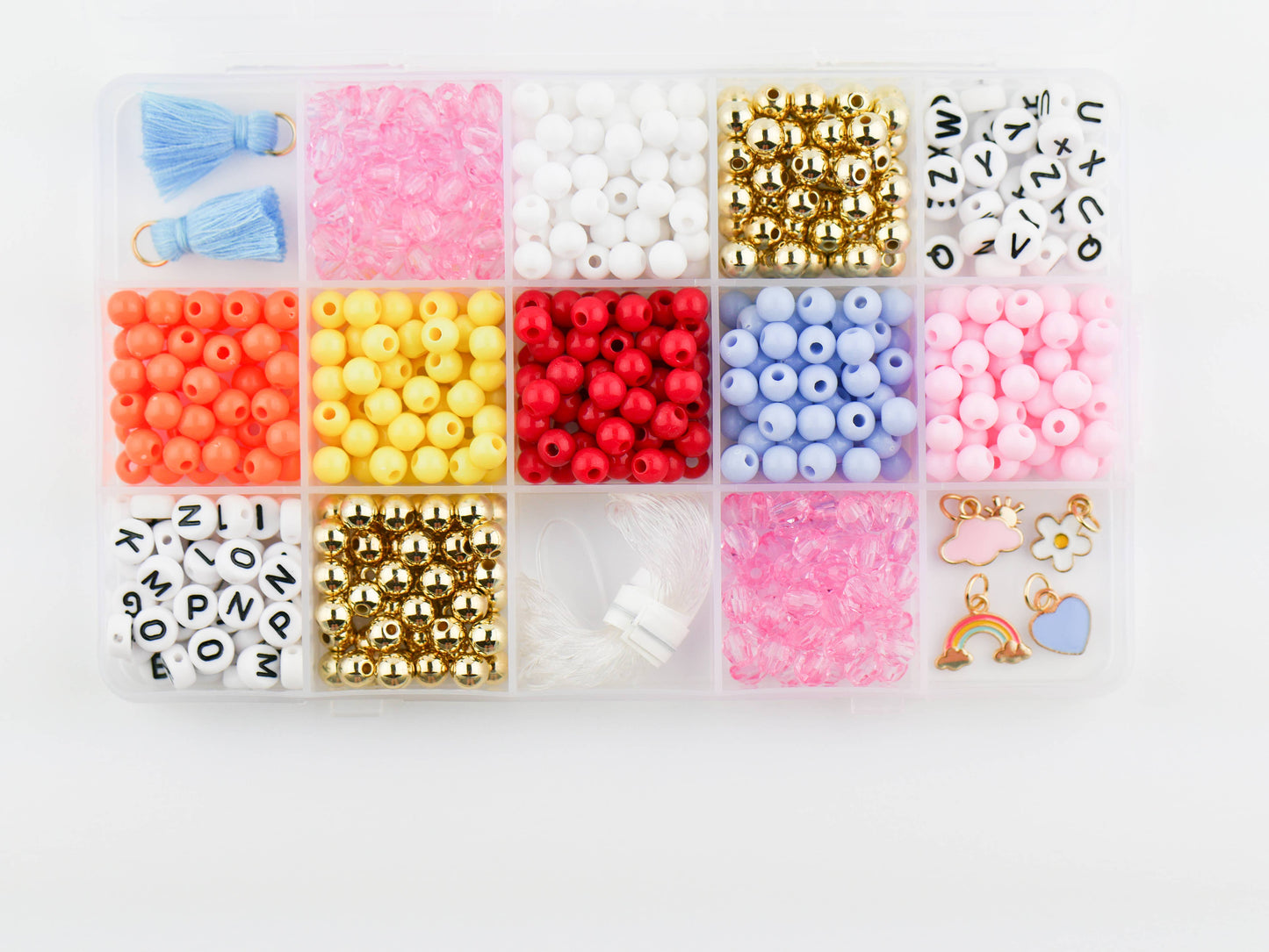 Color My World Rainbow DIY Stretchy Bracelet Craft Kit