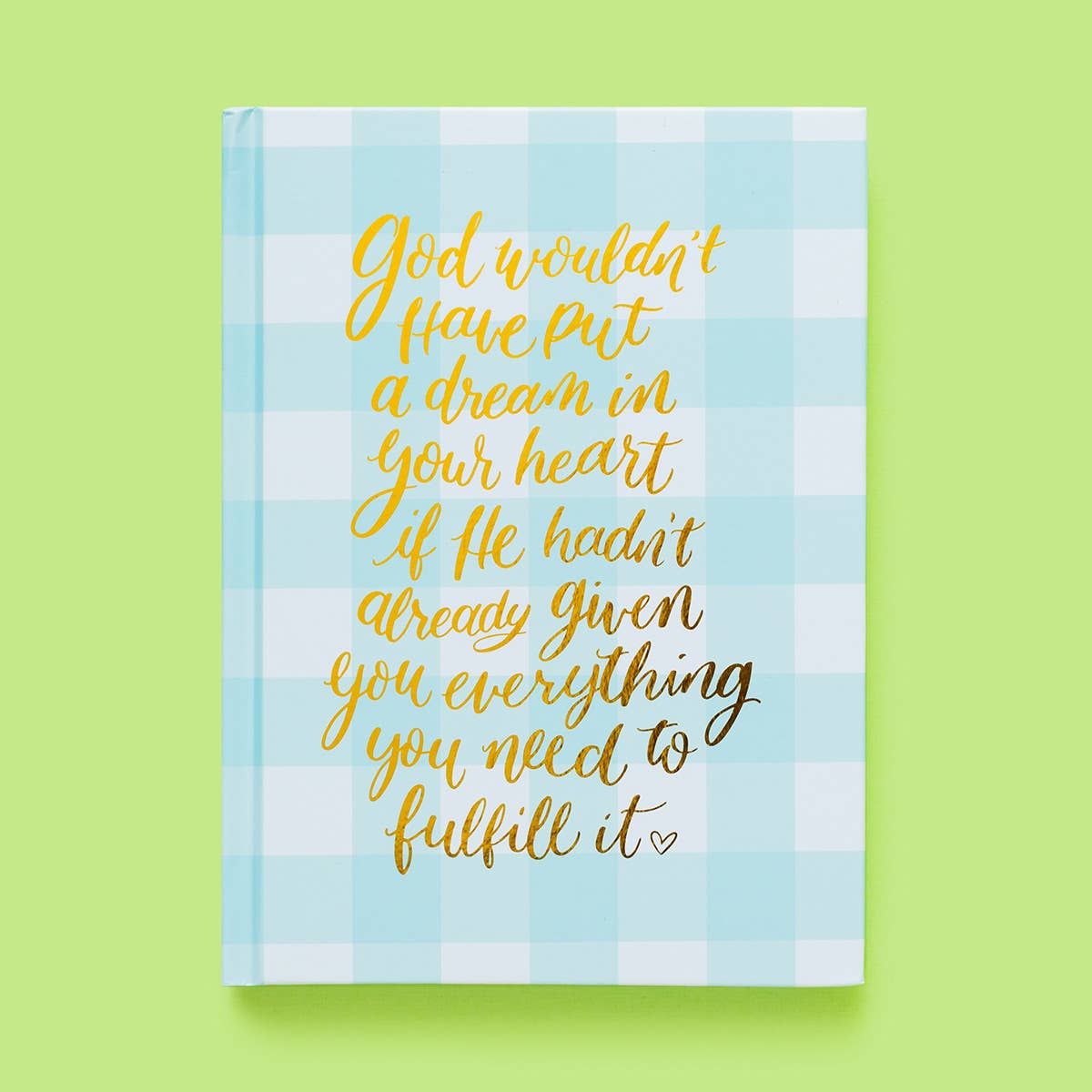 Hardcover Notebook - Spiritual - Blue Gingham