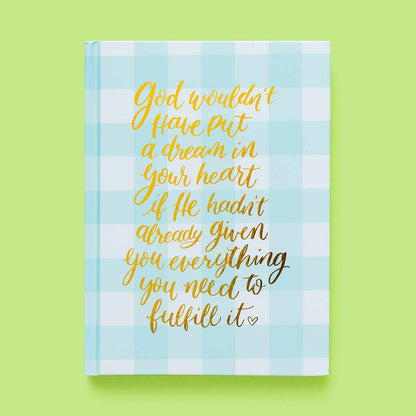 Hardcover Notebook - Spiritual - Blue Gingham