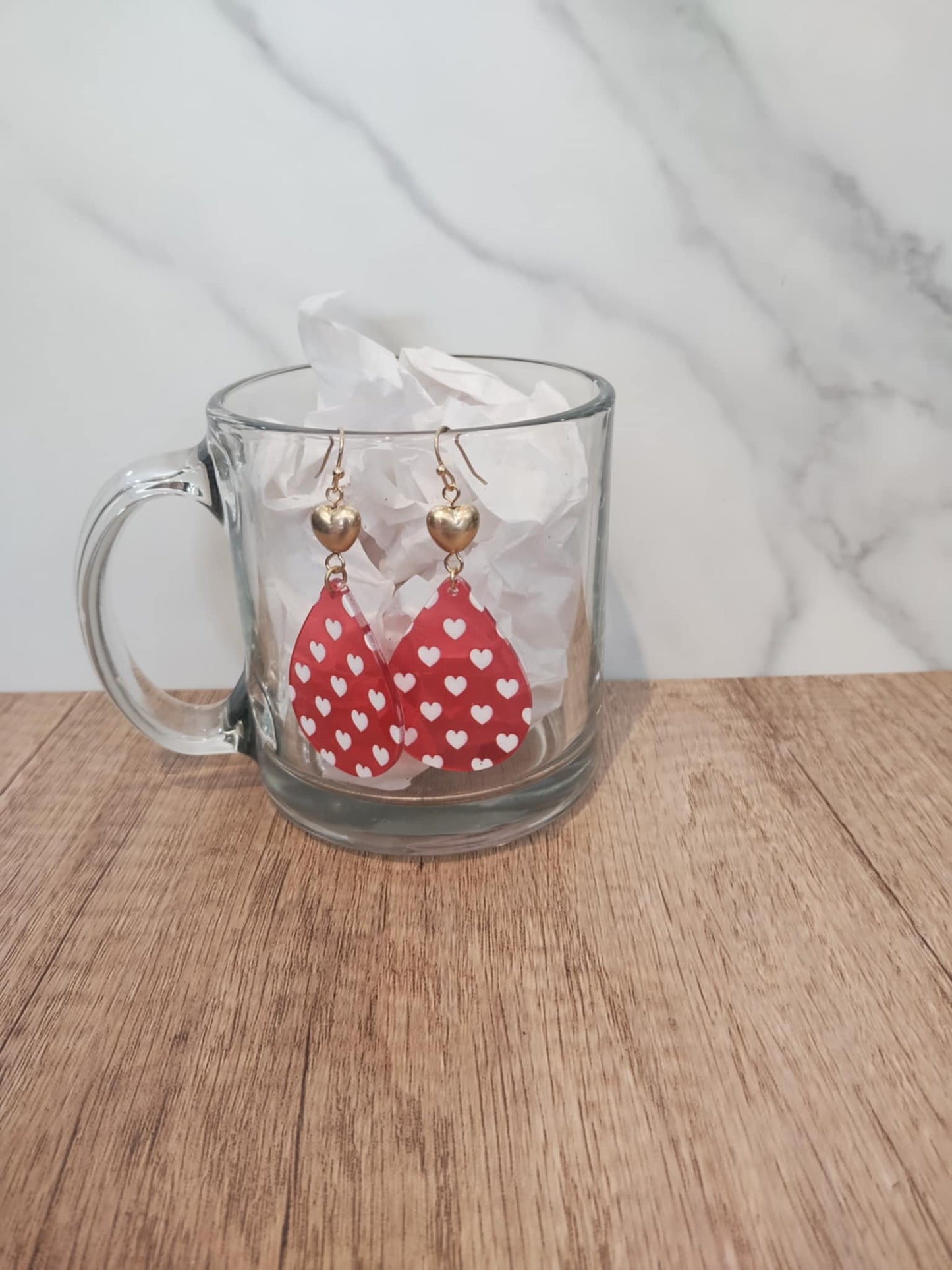 Heart Tear Drop Hoops