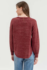 Drop Shoulder Long Sleeve Sweater