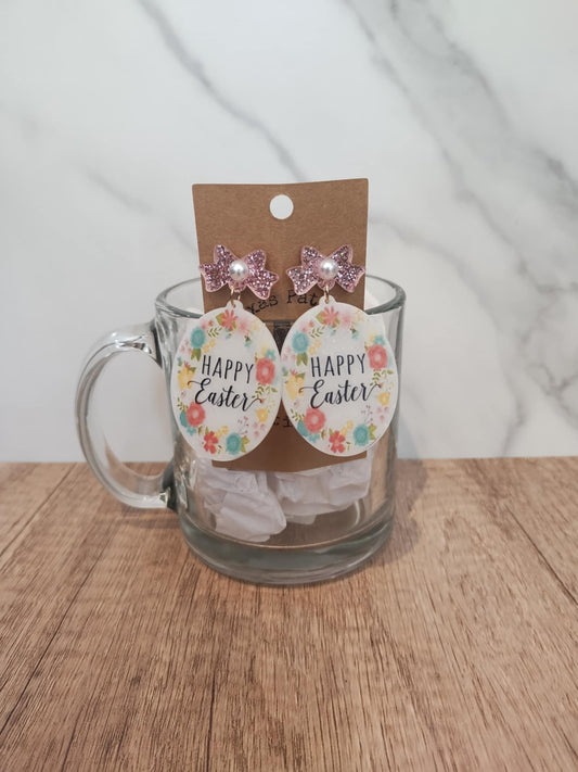 Happy Easter Acrylic Earrings
