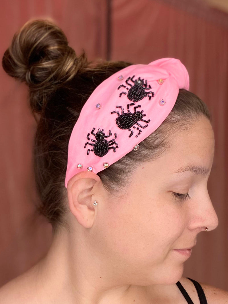 Pink Spider Headband