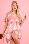 Printed V-Neck Woven Mini Dress