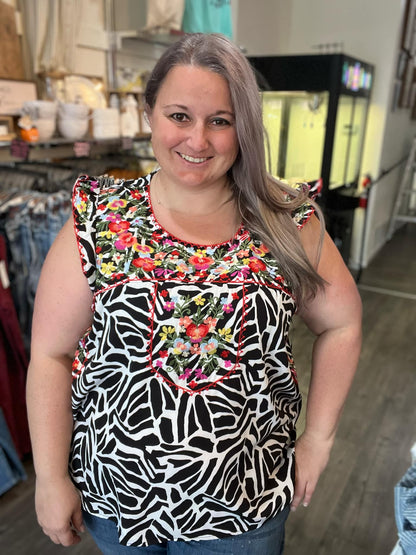 Animal Print with Embroidery